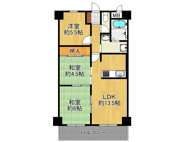 【西成区】天下茶屋1丁目 朝日プラザ天下茶屋Ⅱ　2階　1,650円