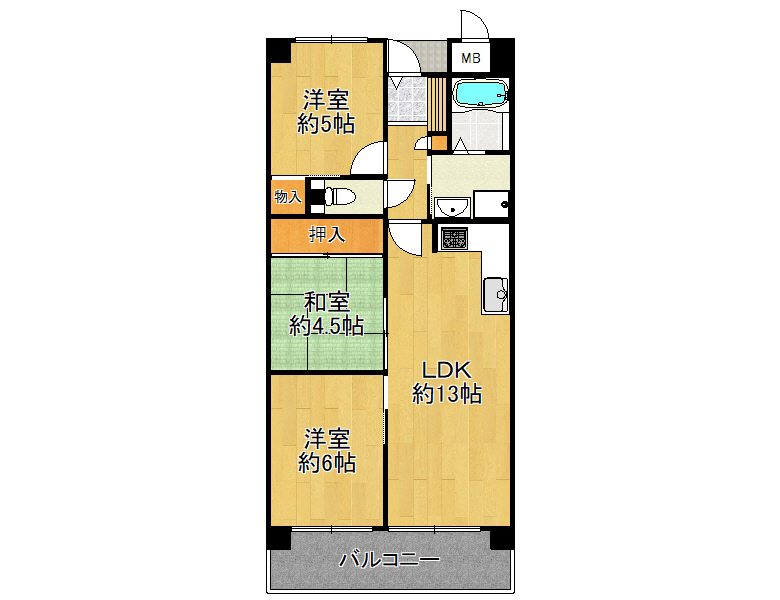 【住之江区】西加賀屋3丁目 ハイネス住之江公園　1階　1740万　澤野岡本