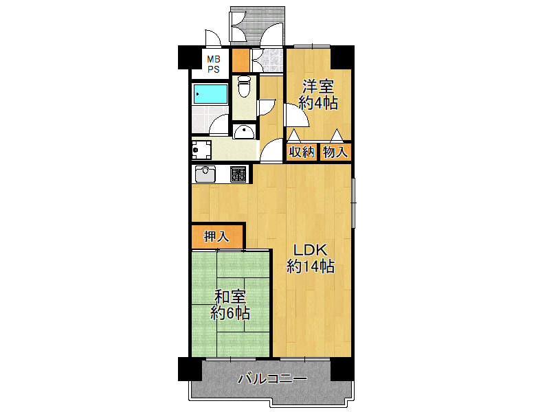 【東住吉区】北田辺5丁目 朝日プラザ北田辺　601号室　2070万円