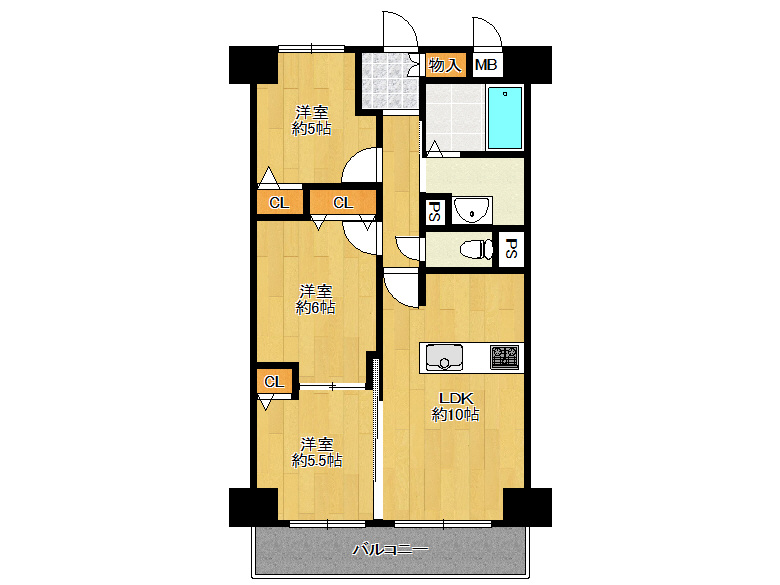 【東成区】深江南1丁目　新深江ビューハイツ　303号室　2480万円　か