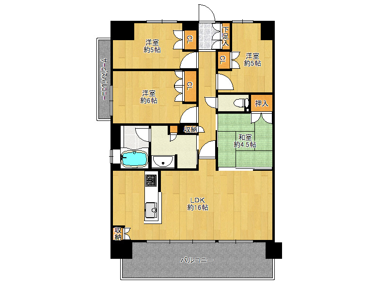 【阿倍野区】天王寺町北3丁目6-1　メイツ阿倍野　2階　5380万円　な