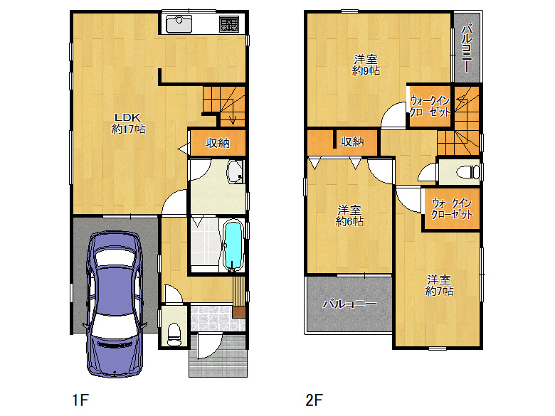 【平野区】平野市町3丁目7付近　新築戸建　2号地　4080万円　お
