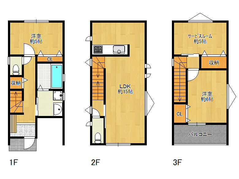 【生野区】鶴橋4丁目14-3　新築戸建　3380万円　お