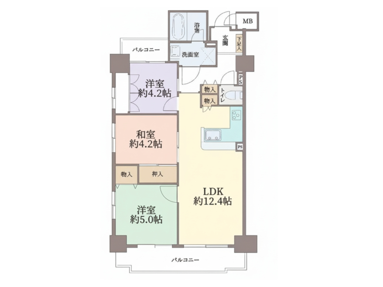 【西区】本田4丁目　ベルデフラッツ九条　2階　