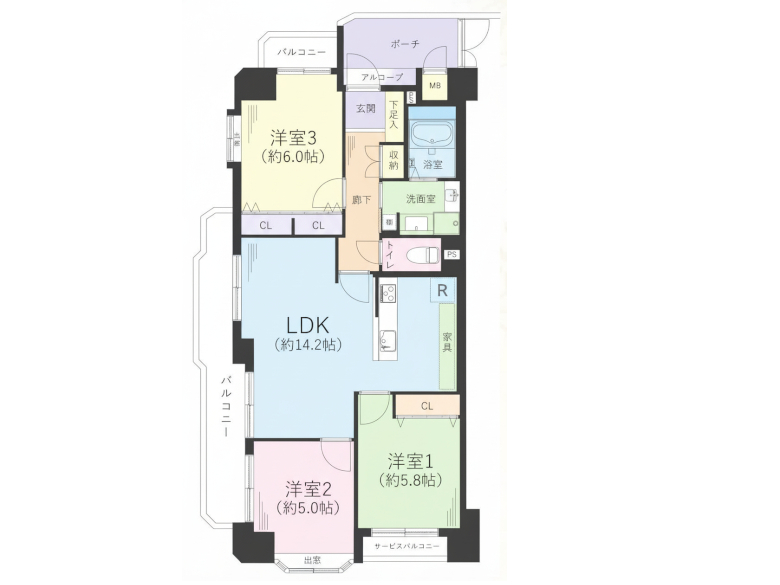 【住之江区】新北島2丁目　シャルマンフジ住之江公園アミューゼ　301号室　2699万円