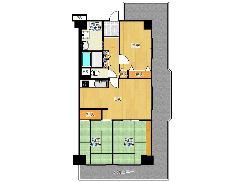 【西成区】玉出西2丁目10−22　コスモハイツ玉出　3階　2500万円　S
