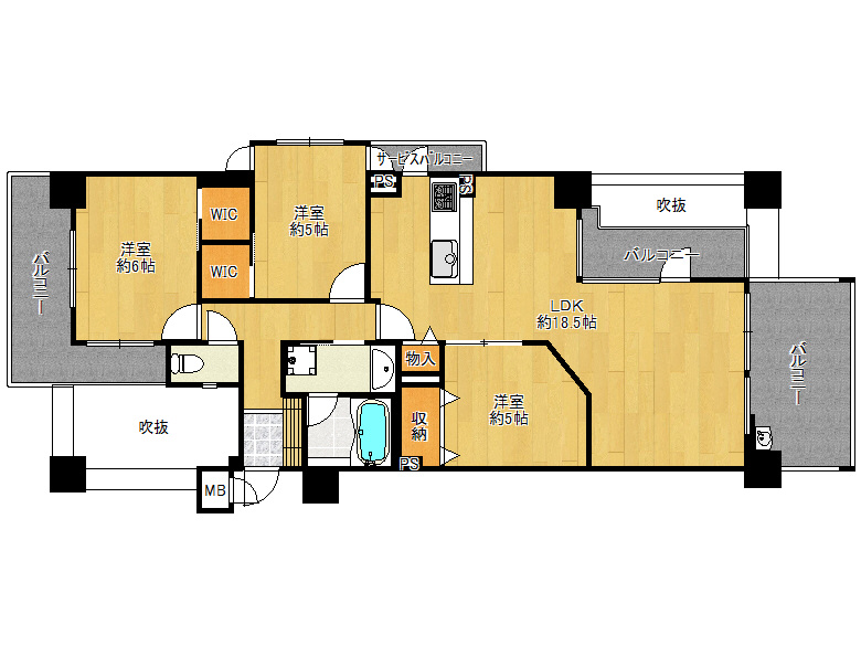 【阿倍野区】阪南町1丁目　ヴィルヌーブ阿倍野阪南町　703号室　5880万円　
