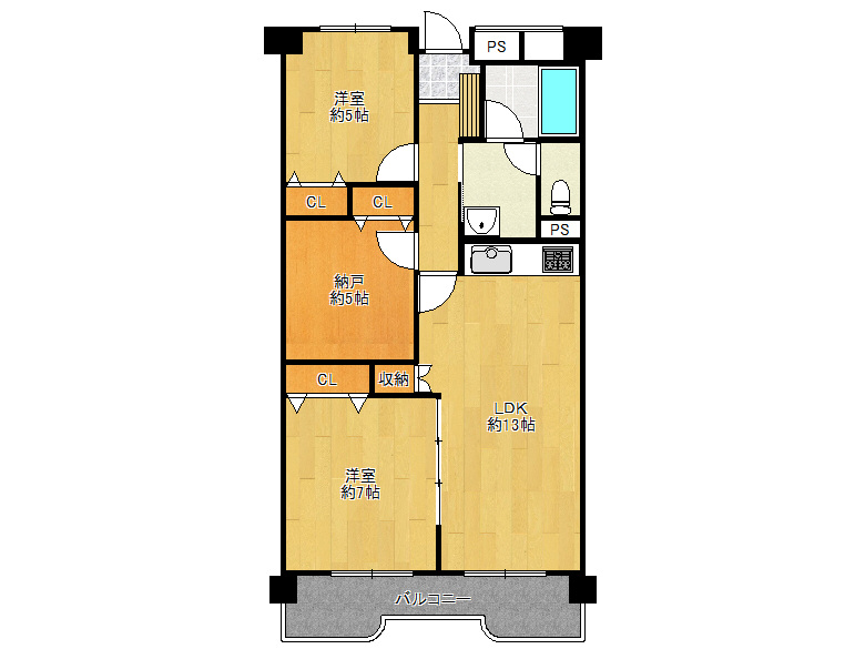 【住之江区】浜口西3丁目　住之江東コーポ　302号室　2280万円