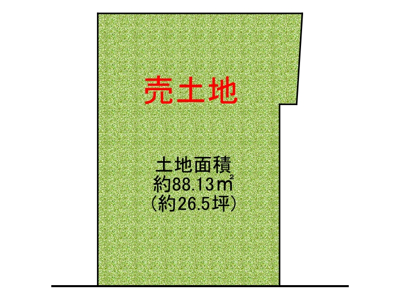 【平野区】瓜破西3丁目4-28(476-1）　土地　1号地　3100万円