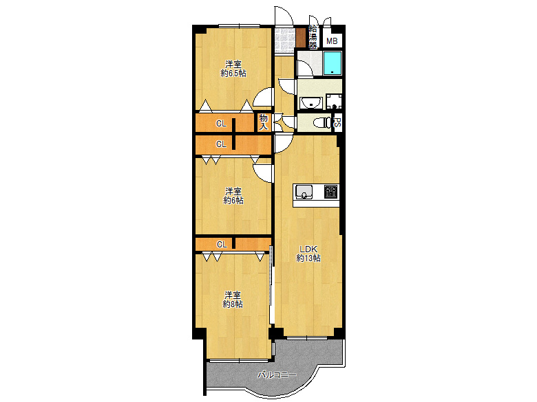 【住之江区】エバーグリーン住吉　811号室　2499万円