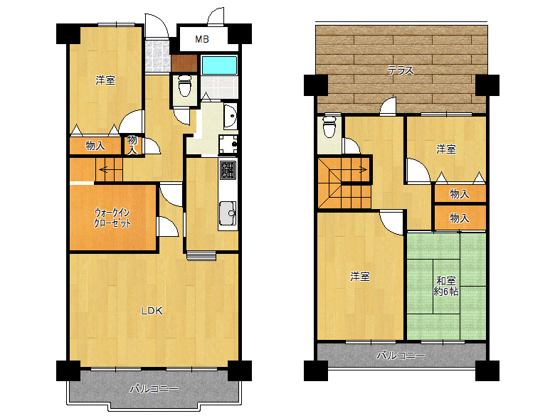 【住之江区】西住之江1丁目　南海シティハイツ住ノ江Ⅱ　6.7階メゾネット　4000万円