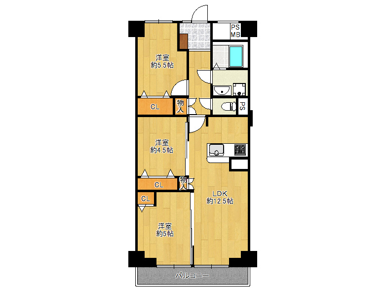 【東住吉区】中野3丁目　シャルム湯里　5階　2390万円　