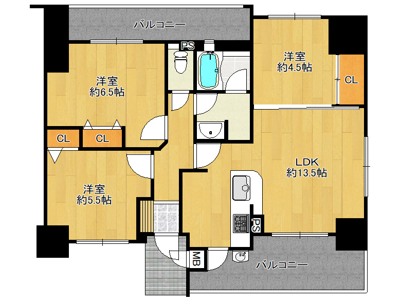 【住吉区】万代東3丁目　プロパレス万代東パークリーフ　801号室　3880万円　