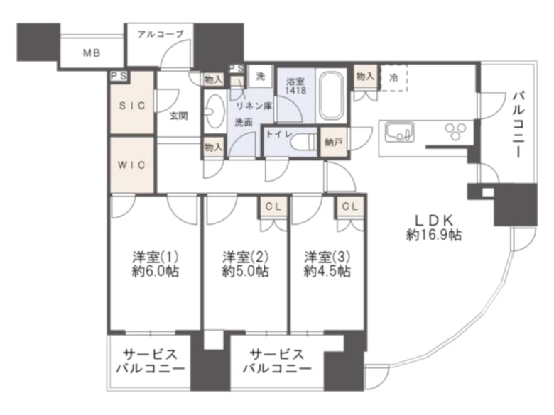 【福島区】福島2丁目　シエリアタワー中之島　9階　10780万円
