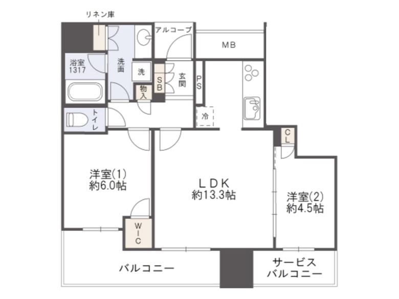 【福島区】福島2丁目　シエリアタワー中之島　6階　7960万円
